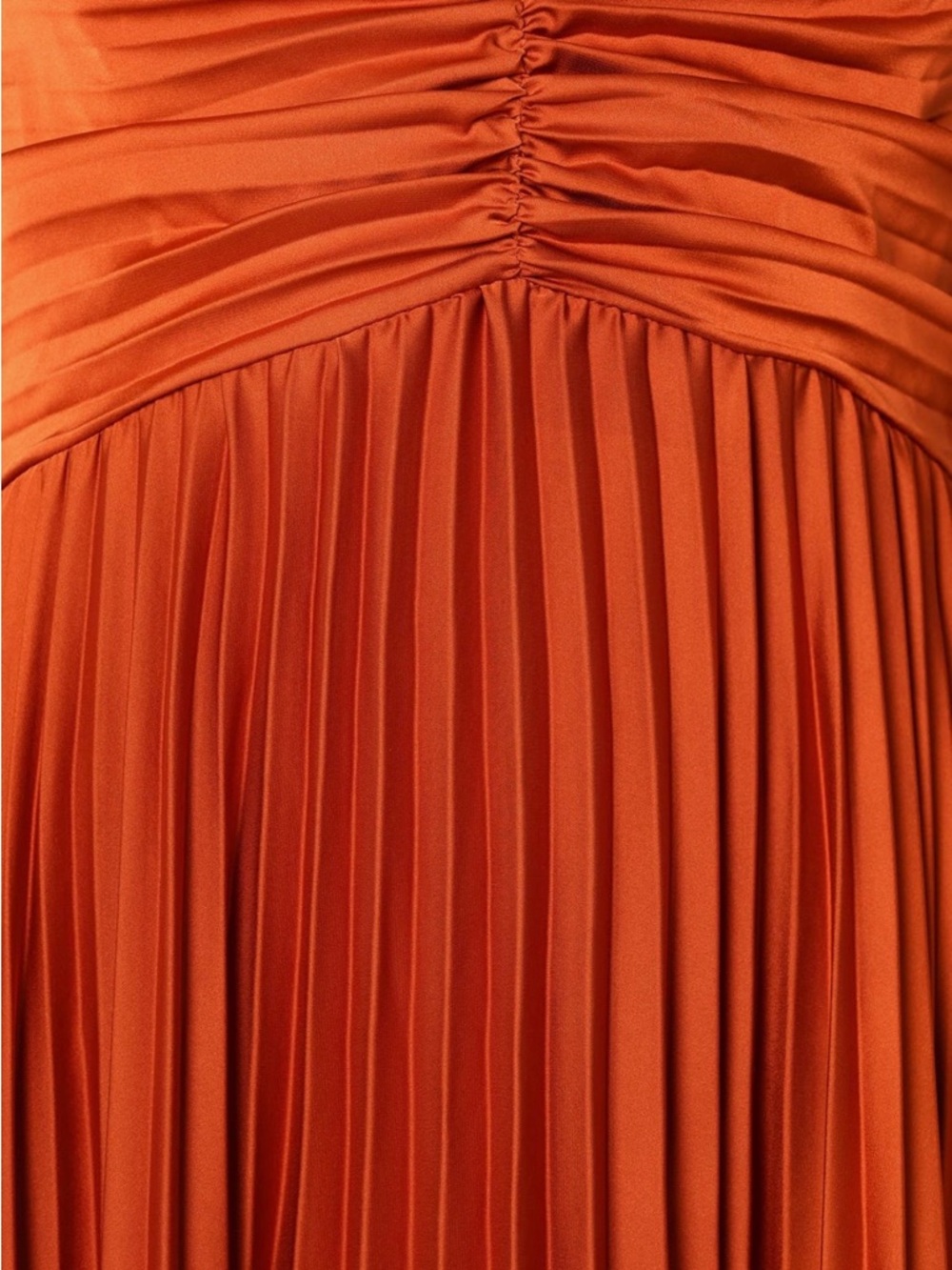 Petal & Pup Copper-Orange Pleated Maxi Dress - Picture 9 of 10